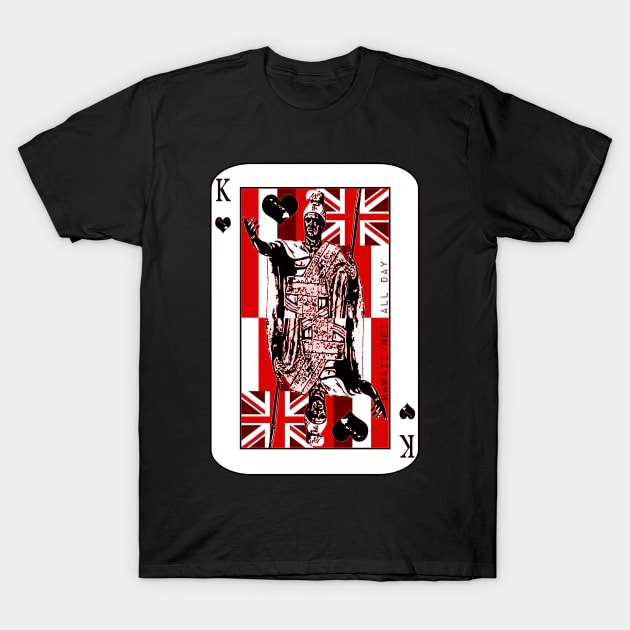 King of Hawai'i Kamehameha (red) by Hawaii Nei All Day T-Shirt by hawaiineiallday